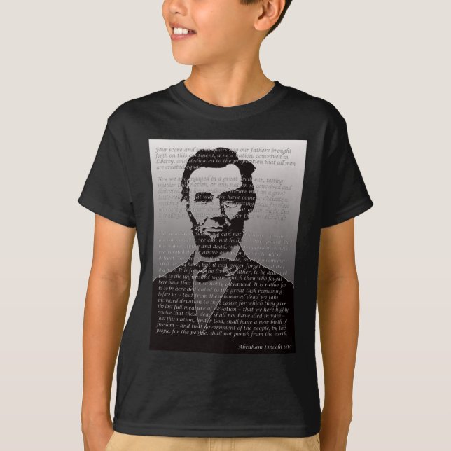 Adresse Abraham Lincolns Gettysburg T-Shirt (Vorderseite)