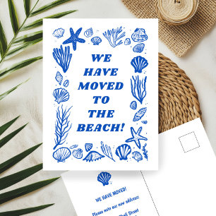 ADRESSE Blue Seashells Beach Postkarte