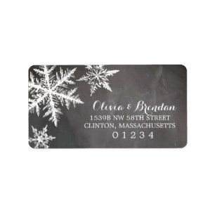 Adresse der Winter-Frost-Schneeflocke-Tafel- Adressaufkleber