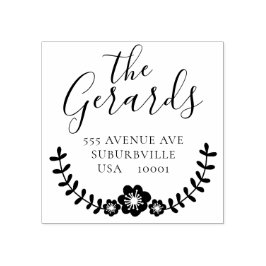 Adresse der Zirkelkronenfamilie für benutzerdefini Gummistempel