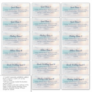 Adresse des Beach Gast Aufkleber