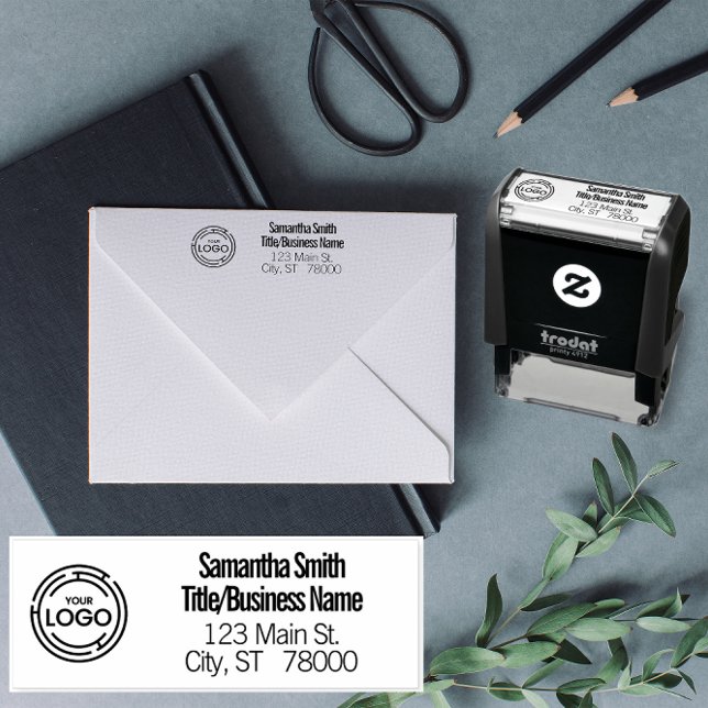 Adresse des Unternehmens Permastempel (Business Logo Self Inking Stamp)