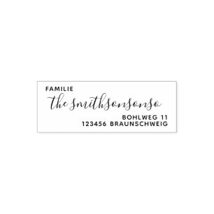 Adresse Persönlicher Name Familie Permastempel