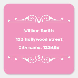 Adresse Quadratischer Aufkleber