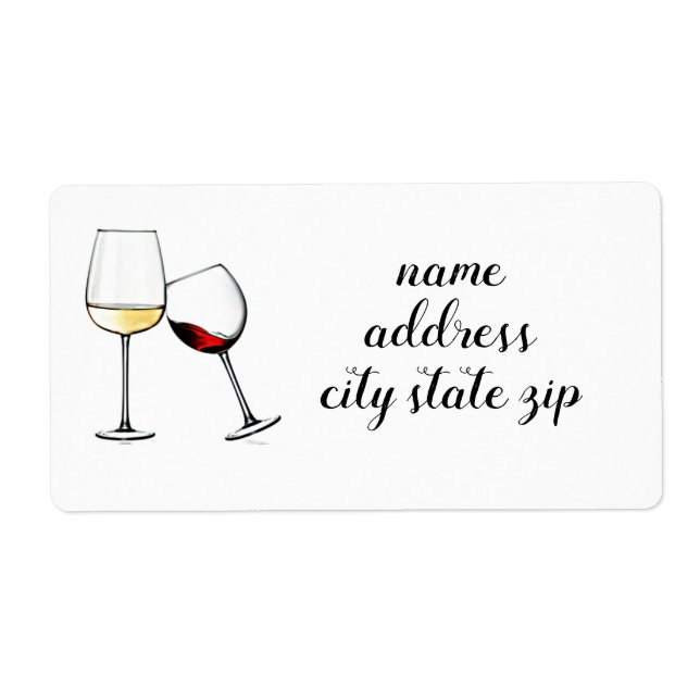 ADRESSE "TOASTING WEINGLASSEN" (Vorne)