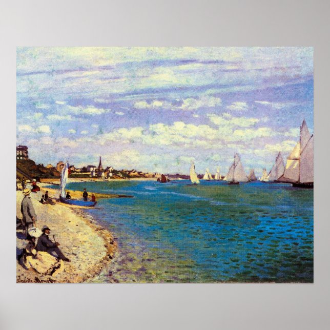 Adresse von Claude Monet: Strand von Sainte Poster (Vorne)