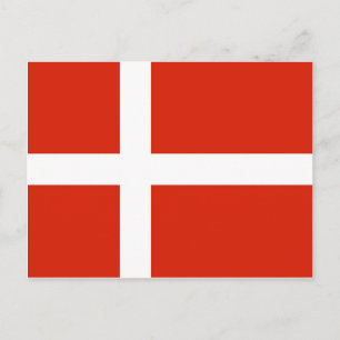 Adresseänderung, Dänische Flagge, Dannebrog Ankündigungspostkarte