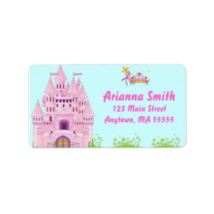Adressen-Etiketten Prinzessin-Castle Birthday Adressaufkleber
