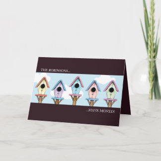 Adressen-Mitteilungs-Karte der Birdhouses-| neue Ankündigung