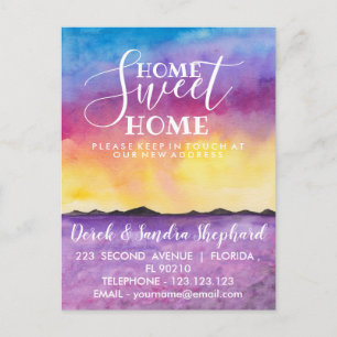 Adressenänderung, die wir in Lavendelfeldern übert Ankündigungspostkarte