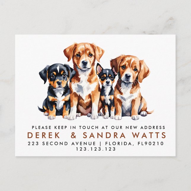 Adressenänderung, die wir verschoben haben ankündigungspostkarte (Vorderseite)