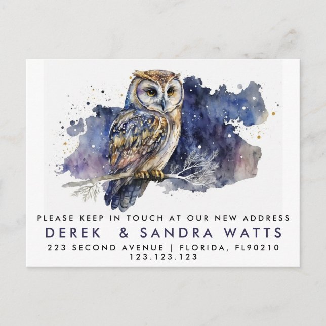 Adressenänderung, die wir verschoben haben ankündigungspostkarte (Vorderseite)