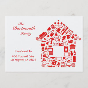 Adressenänderung flache Karten-Mitteilung Ankündigung