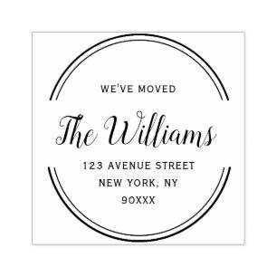 Adressenänderung Gummistempel