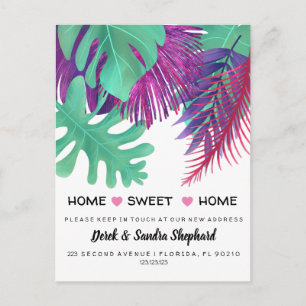 Adressenänderung haben wir tropische verschoben ankündigungspostkarte