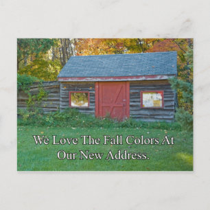 Adressenänderung - Herbstfarben Ankündigungspostkarte