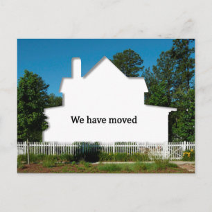 Adressenänderung Idee: Wir sind umgezogen, Ankündigungspostkarte