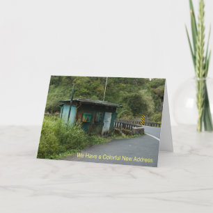 Adressenänderung Karte: Bunte neue Adresse Ankündigung
