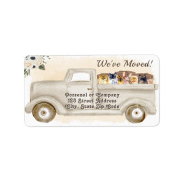 Adressenänderung, Katzen, Adressenaufkleber zurück Adressaufkleber