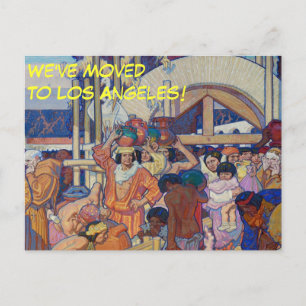 Adressenänderung Los Angeless Kalifornien Ankündigungspostkarte