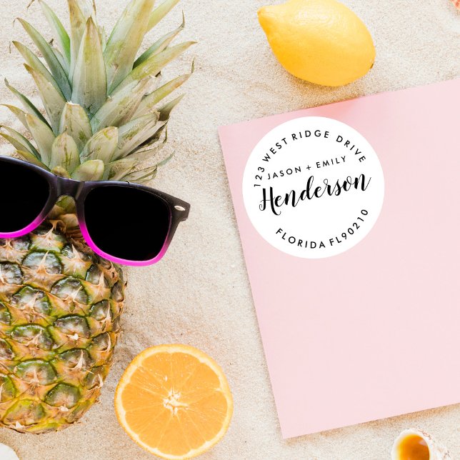 Adressenänderung, neue Zuhause, Rücksendeadresse Runder Aufkleber (Von Creator hochgeladen)