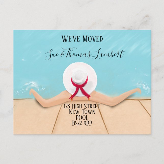 Adressenänderung POOL-Seite Ankündigungspostkarte (Vorderseite)