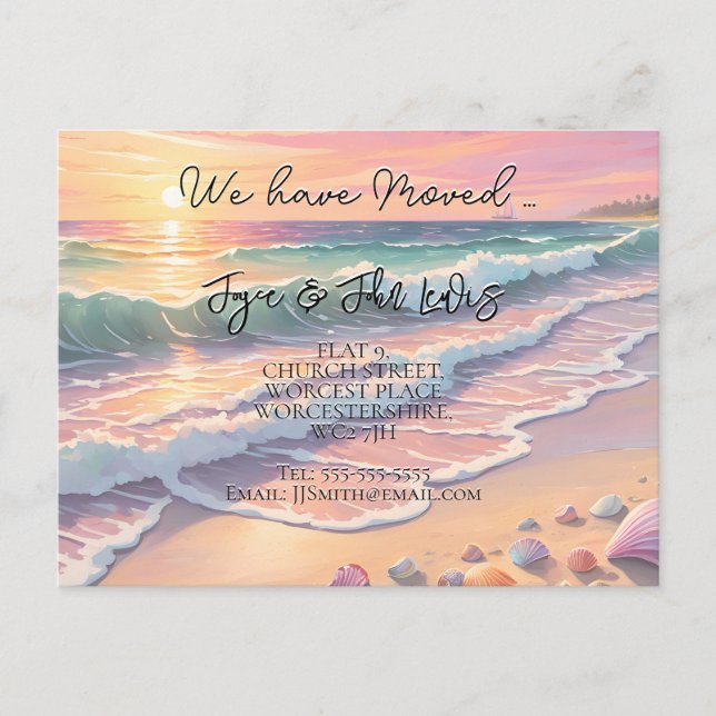 Adressenänderung Postkarte Zuhause Sweet Zuhause (Vorderseite)