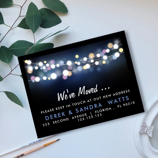 Adressenänderung: Wir haben helle Lichter des Haus Ankündigungspostkarte (Von Creator hochgeladen)