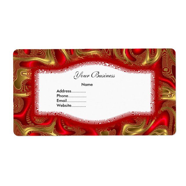 Adressenaufkleber Abstrakt Red Gold (Vorne)