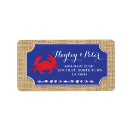 Adressenaufkleber für Crab Boil Beach Adressaufkleber