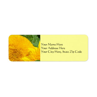 Adressenaufkleber für gelbe Sonnenblumen