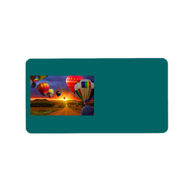 Adressenaufkleber für Heißluftballons Adressaufkleber (Vorne)