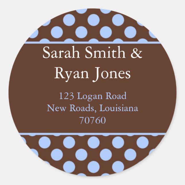 Adressenaufkleber Runder Aufkleber (Vorderseite)