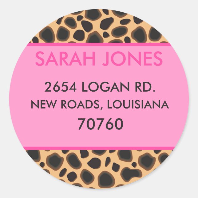 Adressenaufkleber Runder Aufkleber (Vorderseite)