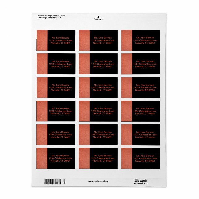 Adressenauflistung II Adressaufkleber (Vorne)