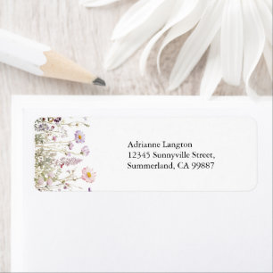 Adressenmarken, Blume-Blumenadressen-Aufkleber