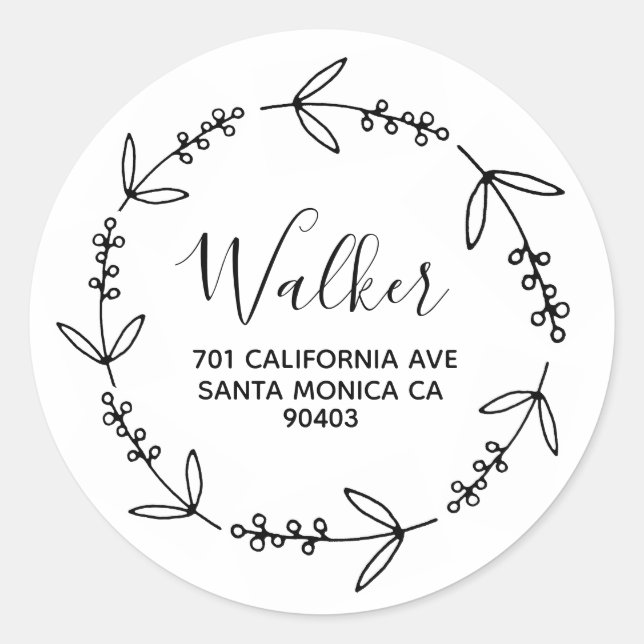 Adressenrückgabe Runder Aufkleber (Vorderseite)