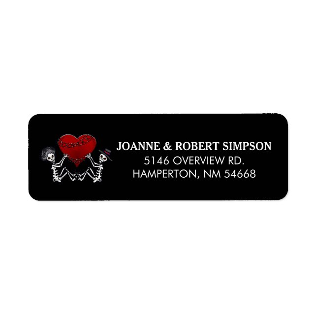 Adressenrückgabe - Skelette mit Herz (Vorne)