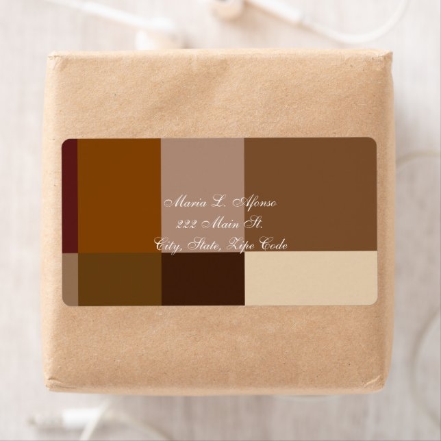 Adressenrückgabezeichen Braune Quadrate (Insitu)