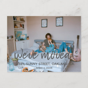 Adressenwechsel Hipster modern Ankündigungspostkarte