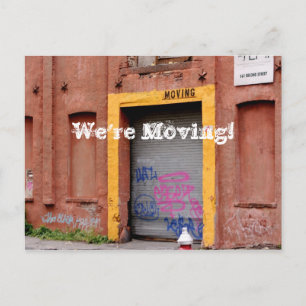 Adressenwechsel - Wir bewegen uns! Ankündigungspostkarte