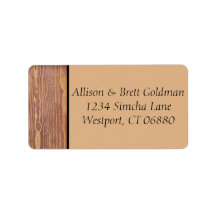 Adressetikett für Holzpaneele