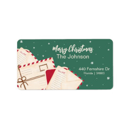 Adressetikett mit Vintager Aquarellschrift