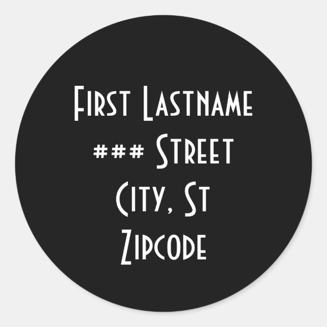 Adressetikett - Personalisierung Runder Aufkleber (Vorderseite)