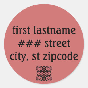 Adressetikett - Personalisierung Runder Aufkleber