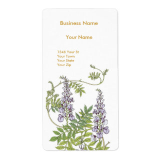 Adressetikett Vintag Retro Mauve Floral