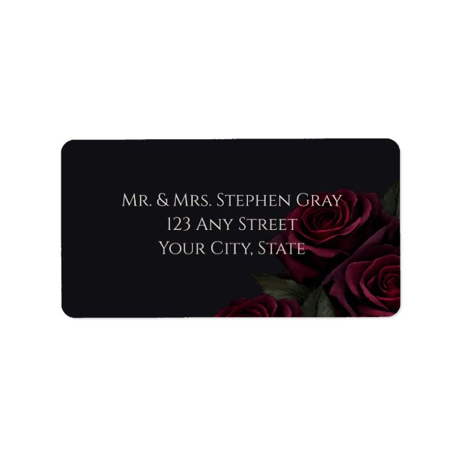 Adressetiketten Velvet Rose (Vorne)