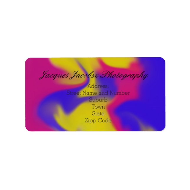 Adresslitern mit Hintergrund für Retro-Gefärbte Kr Adressaufkleber (Vorne)