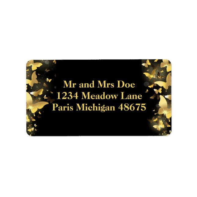 Adresslitern/Schmetterlinge Adressaufkleber (Vorne)