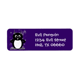 Adressmarken - Evil Penguin